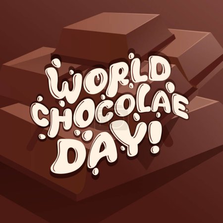 Illustration for World Chocolate Day Banner Post - Royalty Free Image