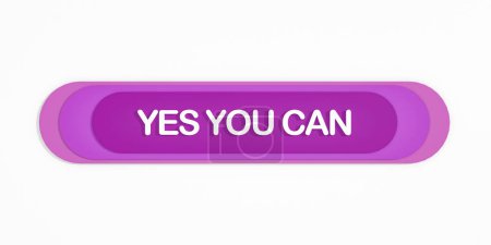 Téléchargez les photos : Si, tu peux. Bannière violette avec le message, oui vous pouvez. Confiance, devise, encouragement, état d'esprit, inspiration, motivation, conseils et croire en soi. - en image libre de droit