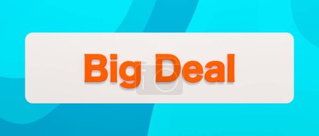 Big deal sign. Colored banner and text. Agreement, shopping, commercial activity, buying, discount.