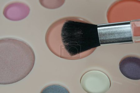 Photo for Make-up brush close up. Beauty care. - Royalty Free Image