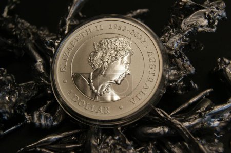 Australian pure silver investment coins 1 dollar Elizabeth II 1952-2022.