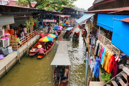 Photo for Damnoen Saduak Floating Market, Ratchaburi near Bangkok, Thailand - Royalty Free Image
