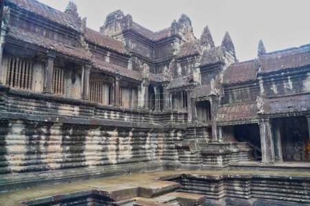 Photo for Angkor Wat Temple - Inner courtyards at Siem Reap, Cambodia, Asia - Royalty Free Image