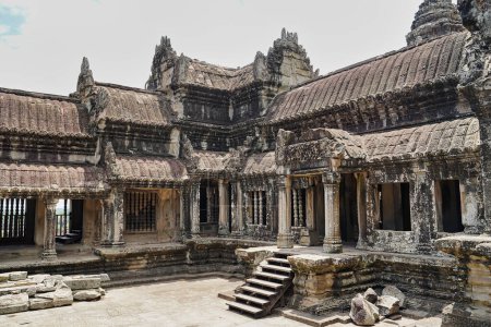 Photo for The Inner sanctum of the Angkor Wat Temple Complex at Siem Reap, Cambodia, Asia - Royalty Free Image
