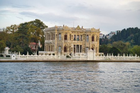 Photo for Kucuksu Pavilion commissioned by Sultan Abdul Mejid in 1845 seen from bosporus Cruise, Istanbul,Turkey - Royalty Free Image