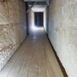 Bent Pyramid  in Dec 2019 -From the 1st chamber a tunnel connects to a passageway leading to the 2nd chamber inside the pyramid built by Pharoah Snefuru at the Dahshur necropolis near Cairo,Egypt