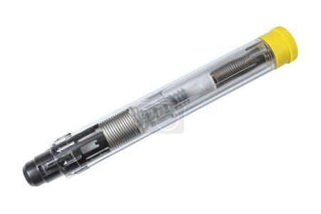 Adrenaline auto-injector pen. Emergency medical care and medication
