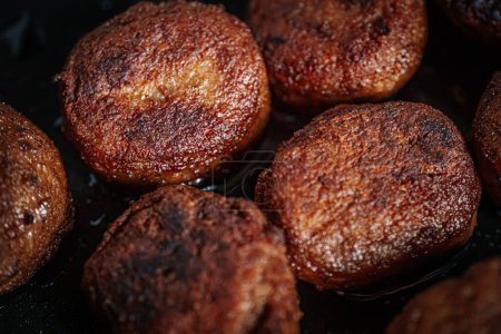 Pan-fried chicken cutlets. For the lunch table.