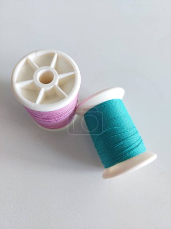 Vibrant Assorted Bobbins Thread Spools, Sewing Essentials Collection.