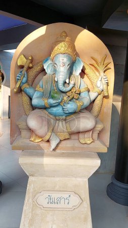 Ganesha Statue for Worshipers Born on Saturday. Translation: Saturday.