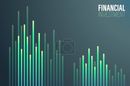Business graph chart of stock market investment trading. Financial investment or economic trends business ideas. Elegant geometric background.