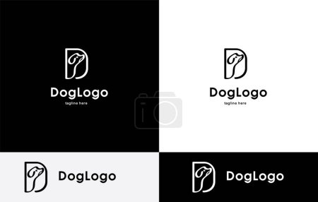 Illustration for Dog logo Brand Logo design vector art eps - Royalty Free Image