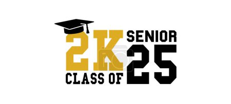 Illustration for Class of 2025 Graduation design Senior edition - Royalty Free Image