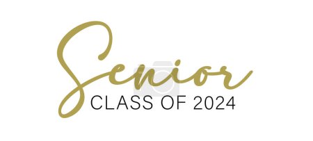 Class of 2024, Wort Schriftzug Skript Banner Gratulation zum Abschluss 