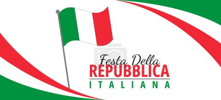 Illustration for Festa della Repubblica Italiana 2 June Italy Republic Day june 2 - Royalty Free Image