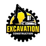 Excavator logo template vector. Heavy equipment logo vector for construction company