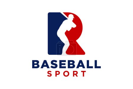 Illustration pour Lettre R logo de baseball icône vectoriel modèle - image libre de droit