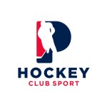 Vector initials letter P with hockey creative geometric modern logo design