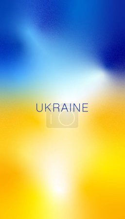 Illustration for Holographic Ukrainian flag background - Royalty Free Image