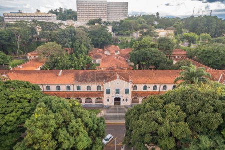 Téléchargez les photos : Ribeiro Preto, So Paulo / Brésil - Vers février 2023 : Vue aérienne de l'Université de Sao Paulo à Ribeirao Preto. Médecine - en image libre de droit