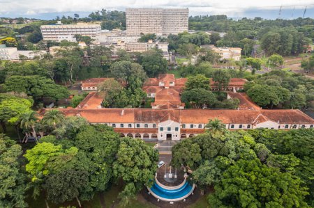 Téléchargez les photos : Ribeiro Preto, So Paulo / Brésil - Vers février 2023 : Vue aérienne de l'Université de Sao Paulo à Ribeirao Preto. Médecine - en image libre de droit