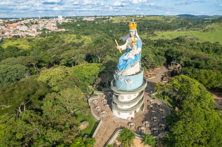 Photo for Salto, So Paulo,Brazil - Circa February 2023: Aerial view of Salto, Monument to the Patroness - Royalty Free Image