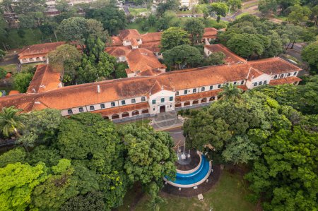 Téléchargez les photos : Ribeiro Preto, So Paulo / Brésil - Vers février 2023 : Vue aérienne de l'Université de Sao Paulo à Ribeirao Preto - en image libre de droit
