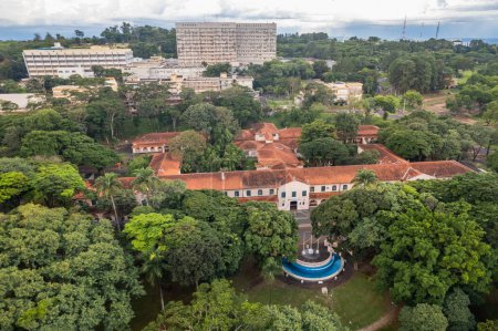 Téléchargez les photos : Ribeiro Preto, So Paulo / Brésil - Vers février 2023 : Vue aérienne de l'Université de Sao Paulo à Ribeirao Preto - en image libre de droit