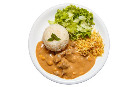 Photo for Delicious chicken stroganoff with copy space - Royalty Free Image