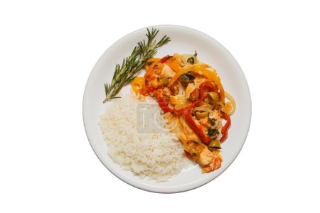 Photo for Delicious cod fish with rice - Royalty Free Image