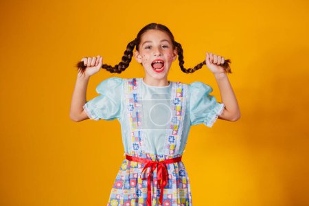 Photo for Child in typical clothes of famous Brazilian party called "Festa - Royalty Free Image