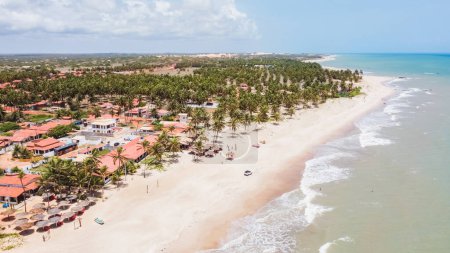 Photo for Natal, Rio Grande do Norte, Brazil - March 12 2021: Perobas Beach in Maracajau located in Rio Grande do Norte - Royalty Free Image