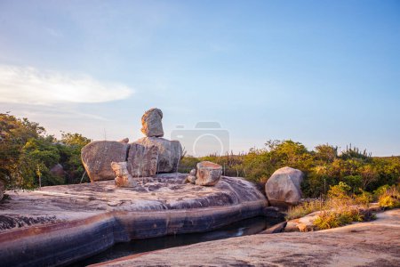 Photo for Photo of a geopark with stones in geoforms. geography - Royalty Free Image