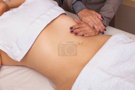 Photo for Relaxing massage and modeling massage, lymphatic drainage, hand-made and aesthetic procedures - Royalty Free Image