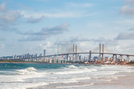 Téléchargez les photos : Natal, Rio Grande do Norte, Brésil - 12 mars 2021 : Photo du pont Newton Navarro de la ville de Natal, RN. - en image libre de droit