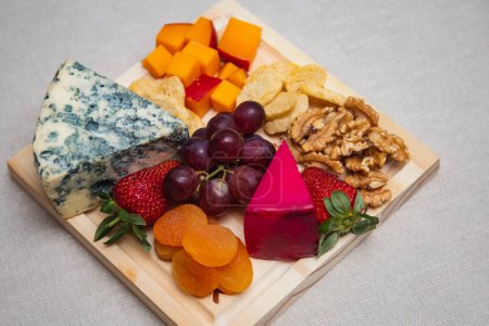 Photo for Delicious variety of cheeses. cheeses - Royalty Free Image