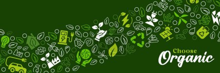 Let`s go green together ,ecology concept. save world vector illustration poster