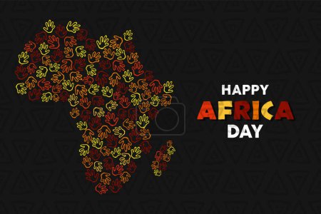 Africa day tribal art icons celebrating African unity . Eps 10 vector ilustration