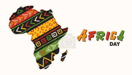 Ilustración de Día de África iconos del arte tribal celebrando la unidad africana. Eps 10 ilustración vectorial - Imagen libre de derechos