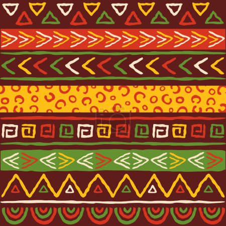 Afrikatag Stammeskunst-Ikonen, die die afrikanische Einheit feiern. Eps 10 Vektorillustration