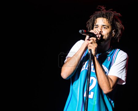 Photo for The Bonnaroo Music and Arts Festival - J Cole in concert - Royalty Free Image