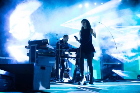 Photo for Chvrches in concert from Central Parl Summerstage in New York - Royalty Free Image