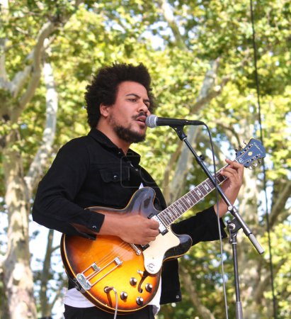 Photo for Liam Bailey in concert at Central Park Summerstage in New York - Royalty Free Image