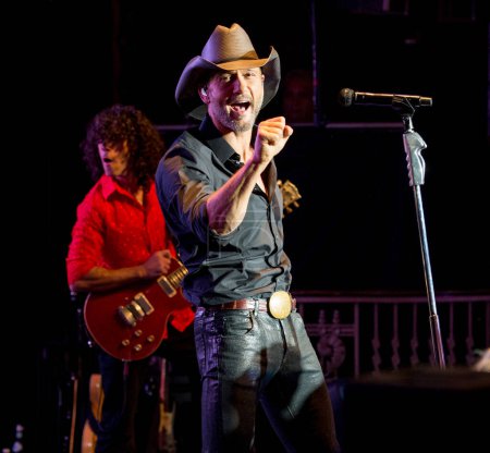 Foto de Tim McGraw en concierto en el Edison Ballroom de Nueva York - Imagen libre de derechos