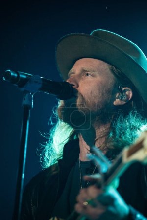 Photo for American alternative folk band The Lumineers in concert at Boston Calling festival in Boston - Royalty Free Image