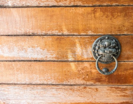 Photo for The barn door stood out with its rich brown wood texture, creating a rustic and inviting charm. The natural grains and patterns added depth and character to its surface, evoking a sense.close up.old. - Royalty Free Image