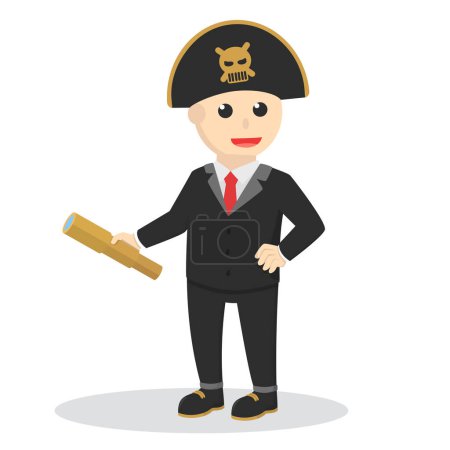 Ilustración de Hombre de negocios pirata diseño personas - Imagen libre de derechos
