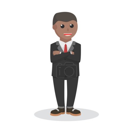 Illustration for Businessman african good entrepreneur design character on white background - Royalty Free Image