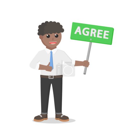 Illustration for Businessman.african.agree.response - Royalty Free Image