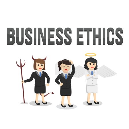 Illustration for Business woman ethics design character person - Royalty Free Image